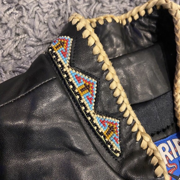 Tribe America NEW Women’s Leather Vest With Fringe Bone Bead Work Made In USA 12 - Picture 7 of 16